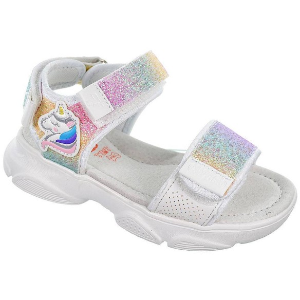 2319 Crecendo Sandalia sintético y textil. Forro textil y plantilla de piel acolchada. Doble velcro en empeine y velcro en talón