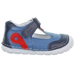 2365 Crecendo Zapato de piel. Velcro, plantilla piel extraíble. Suela goma antideslizante. puntera reforzada. Primeros pasos 2