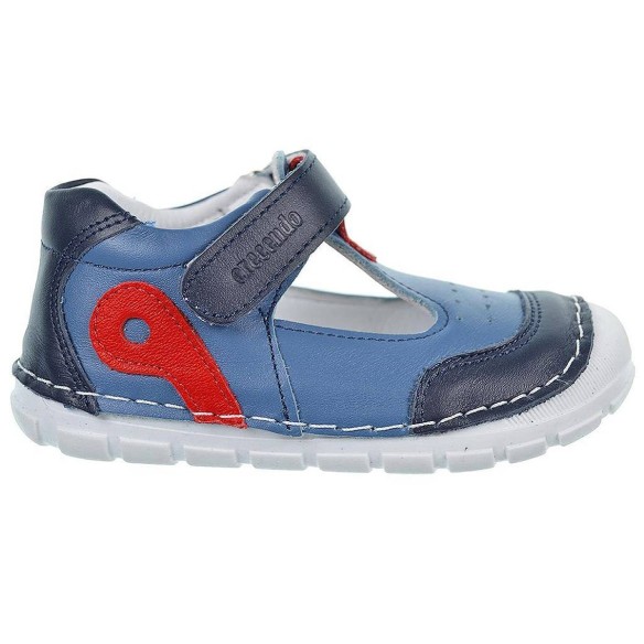 2365 Crecendo Zapato de piel. Velcro, plantilla piel extraíble. Suela goma antideslizante. puntera reforzada. Primeros pasos