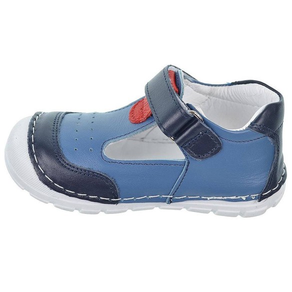 2365 Crecendo Zapato de piel. Velcro, plantilla piel extraíble. Suela goma antideslizante. puntera reforzada. Primeros pasos